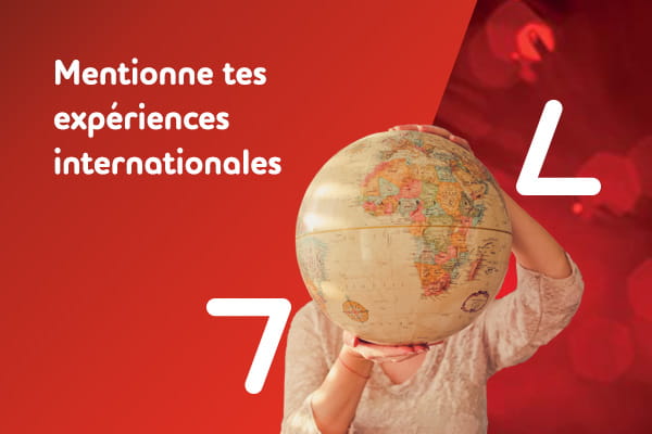 Expérience internationale CV